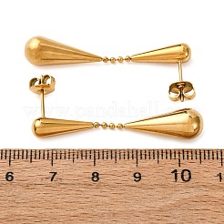 304 Stainless Steel Enamel Dangle Stud Earrings&nbsp;EJEW-K315-06G