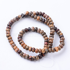 Natural Leopard Skin Jasper Bead Strands&nbsp;LS-G-R403-4x6-10