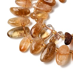 Natural Citrine(Heated) Beads Strands&nbsp;G-P604-A25-01