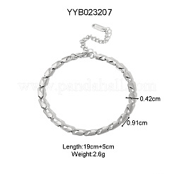 Stylish 304 Stainless Steel Can Tab Chain Bracelets&nbsp;VU2400-3