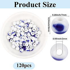 120Pcs Handmade Porcelain Beads&nbsp;PORC-PA0001-30C