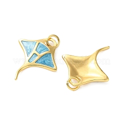 Brass with Enamel Pendants&nbsp;KK-CBA9FD2-05G-01