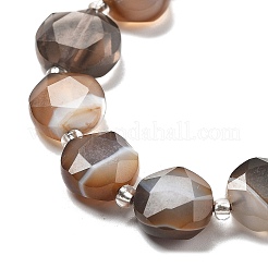 Dyed & Heated Natural Banded Agate Beads Strands&nbsp;G-C116-A83-01