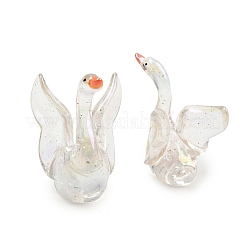 Resin & Glitter Powder Swan Display Decorations&nbsp;RE-CBA17C4-17