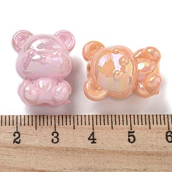 Luminous UV Plating Rainbow Iridescent Opaque Acrylic Beads&nbsp;OACR-E041-20