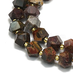 Natural Map Stone/Picasso Stone/Picasso Jasper Beads Strands&nbsp;G-I376-A58-01