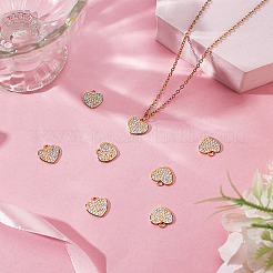 8Pcs Brass Micro Pave Cubic Zirconia Charms&nbsp;KK-BBC0019-02