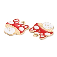 Rack Plating Alloy Enamel Pendants&nbsp;ENAM-Q449-09G