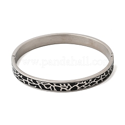 304 Stainless Steel Enamel Hinged Bangles&nbsp;BJEW-D408-19P