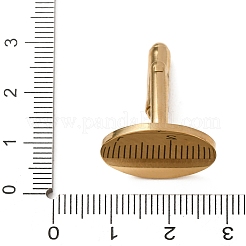 Oval 201 Stainless Steel Swank Cuff Links&nbsp;SA-CBAE2BD-01G-C