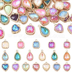 15Pcs Heart K9 Glass Charms&nbsp;GLAA-YW0004-59