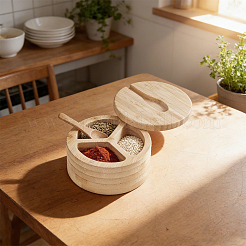 Bamboo Storage Containers with Lid&nbsp;AJEW-WH0609-793