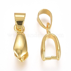 Grade AA Brass Ice Pick Pinch Bails for Pendant Making&nbsp;KK-M008-a-06G-NR