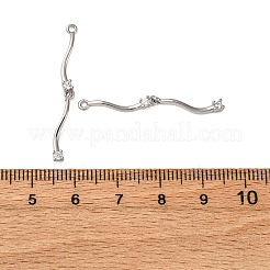 Brass Micro Pave Clear Cubic Zirconia Pendants&nbsp;KK-Z112-30P