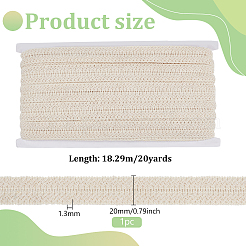 Braided Cotton Lace Ribbons&nbsp;SRIB-WH0011-152A