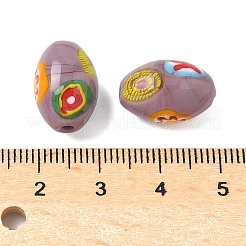 Handmade Millefiori Glass Beads&nbsp;LAMP-U004-02H