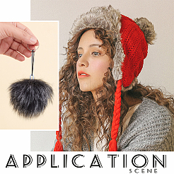 36Pcs 18 Cplors Faux Fox Fur Soft Pompom Ball&nbsp;AJEW-OC0013-65