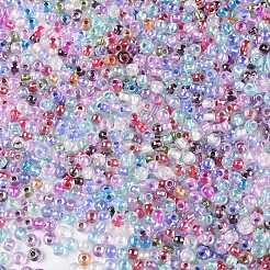 6/0 Transparent Inside Colours Glass Seed Round Beads&nbsp;X1-SEED-N006-004