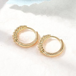 Ring Brass Hoop Earrings&nbsp;EJEW-B148-03G