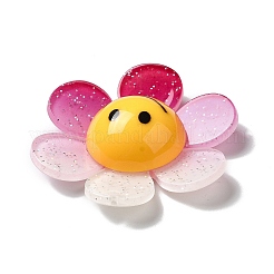 Acrylic Big Pendants with Glitter Powder&nbsp;MACR-M023-03D