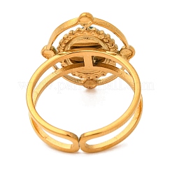 Oval Natural Tiger Eye Finger Rings&nbsp;RJEW-Q822-30G-03