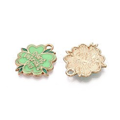 Saint Patrick's Day Alloy Enamel Pendants&nbsp;ENAM-T024-38A-G
