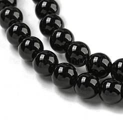 Natural Black Onyx Round Bead Strands&nbsp;G-R198-6mm