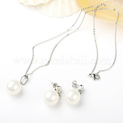 Valentines Gift for Her 2015 316L Surgical Stainless Steel Jewelry Sets&nbsp;SJEW-E024-18C