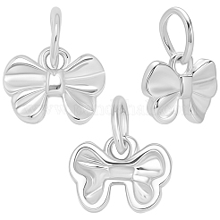 3Pcs 925 Sterling Silver Bowknot Charms&nbsp;STER-BBC0008-41