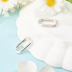 2Pcs 925 Sterling Silver Spring Gate Rings&nbsp;STER-CN0001-44