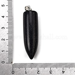 Synthetic Blue Goldstone Pointed Pendants&nbsp;G-F820-12D