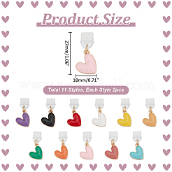 22Pcs 11 Colors Zinc Alloy Enamel Dustproof Plugs&nbsp;HJEW-ME00010
