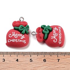 Christmas Theme Opaque Resin Pendants&nbsp;RESI-N039-96