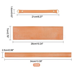 PU Leather Bag Bottom and Handles&nbsp;FIND-WH0059-06B