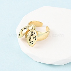 Adjustable Brass Micro Pave Cubic Zirconia Cuff Open Rings&nbsp;RJEW-H263-263A-G