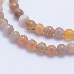 Natural Botswana Agate Beads Strands&nbsp;G-F530-04-4mm