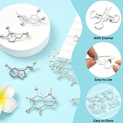 7Pcs 7 Styles Simple Heartbeat Brooch&nbsp;JEWB-CJ0001-54