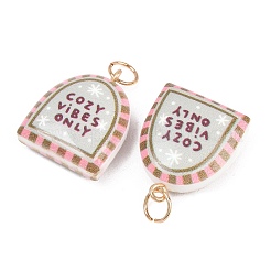 Printed Opaque Acrylic Pendants&nbsp;SACR-P036-01K-G