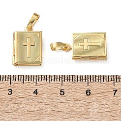 Brass Locket Pendants&nbsp;KK-D221-01G
