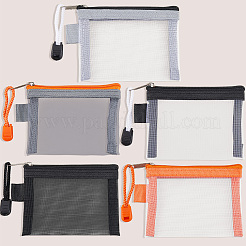 5Pcs 5 Colors Nylon Mesh Pen Bag&nbsp;AJEW-SP0001-89A