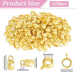 120Pcs Tibetan Style Alloy Rondelle Tube Bails&nbsp;FIND-PA0001-47G
