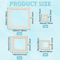 Square Wood Knitting Gauge Rulers&nbsp;DIY-WH0504-227