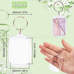 50Pcs Acrylic Photo Frame Keychain&nbsp;ZXFQ-SP0001-01