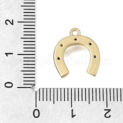 Brass Micro Pave Clear Cubic Zirconia Charms&nbsp;KK-K427-18G-02