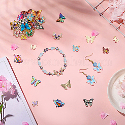 40Pcs 20 Styles Alloy Enamel Pendants & Link Sets&nbsp;ENAM-SC0006-76