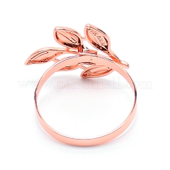 Leaf Alloy Napkin Rings&nbsp;PALLOY-WH0092-08RG