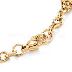 PVD Vacuum Plating 304 Stainless Steel Charm Bracelets&nbsp;STAS-A052-34G
