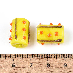 Handmade Gold Foil Glass Bumpy Beads&nbsp;LAMP-ZX003-12-01