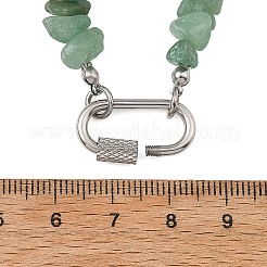 Natural Gemstone Chip Beaded Necklaces&nbsp;NJEW-JN06393