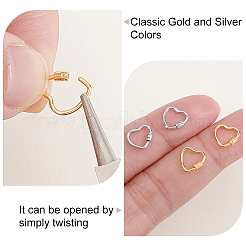 4Pcs 2 Colors Sterling Silver Locking Carabiner&nbsp;STER-GA0001-35B